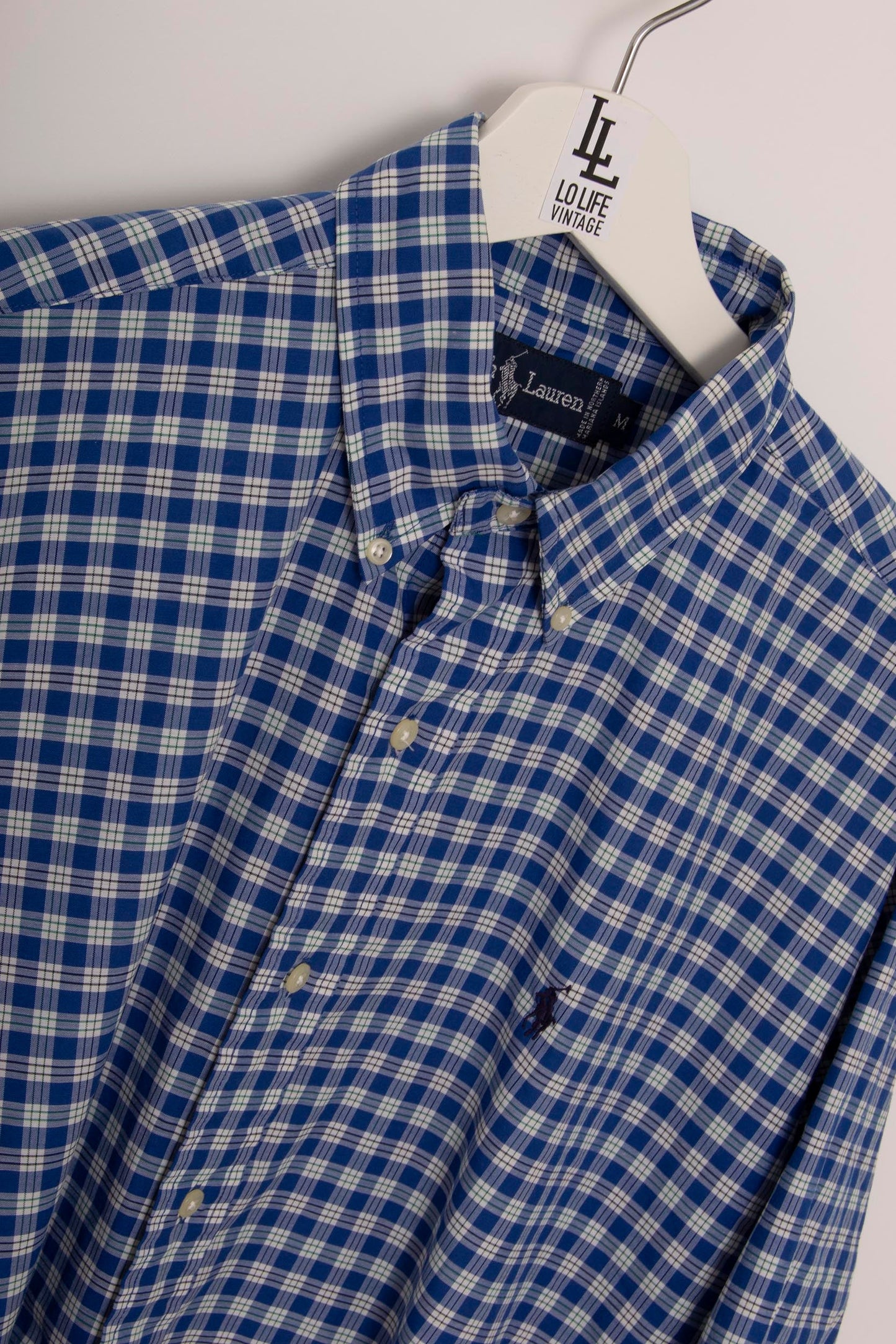 CAMISA CORTA CUADROS RALPH LAUREN