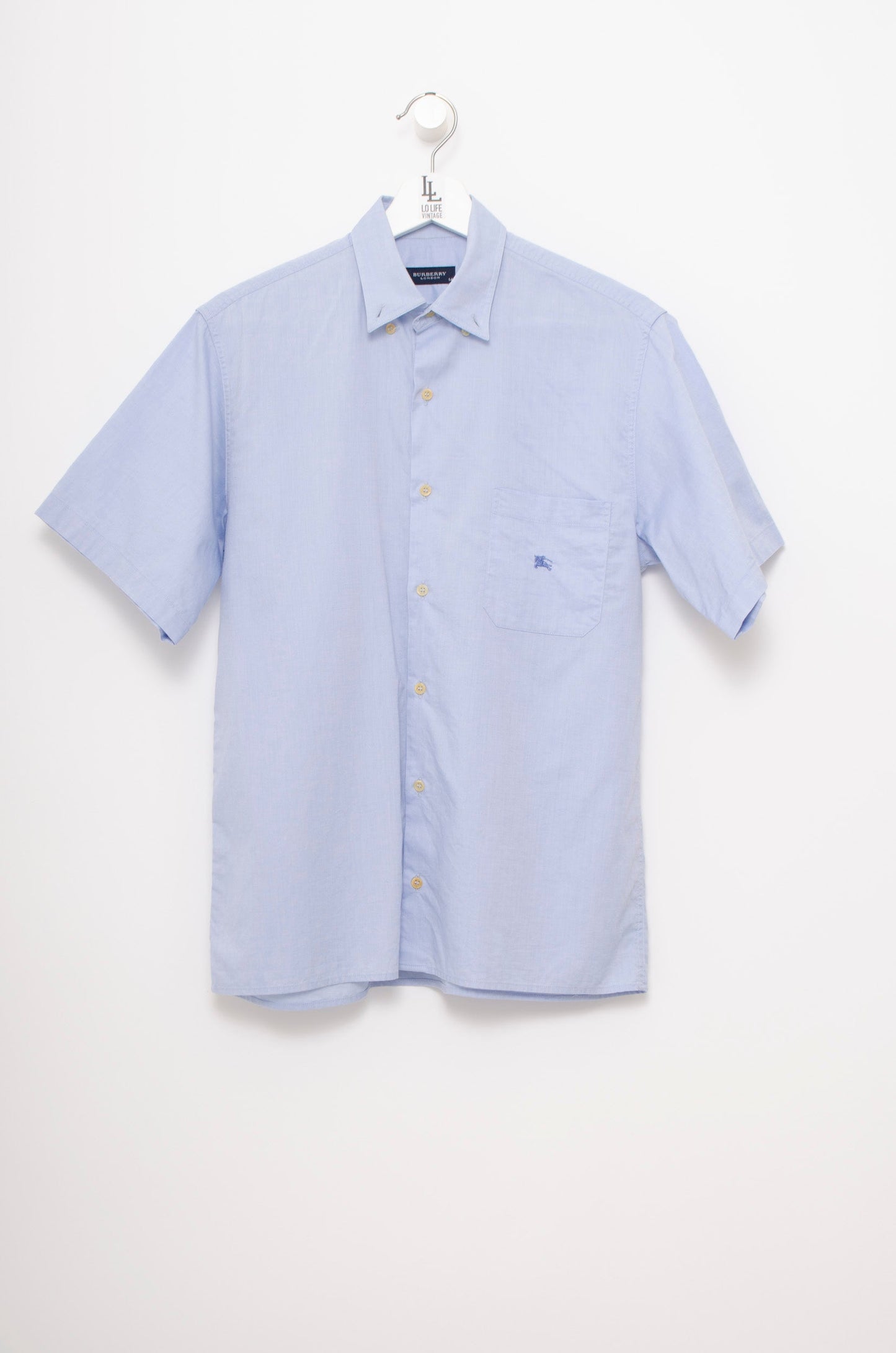 CAMISA CORTA BURBERRY AZUL