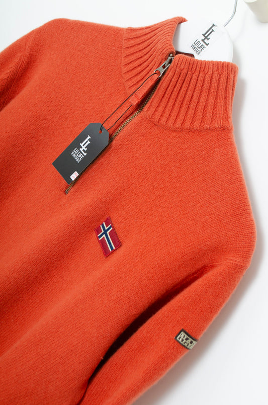 SUETER NAPAPIJRI 3/4 ZIP NARANJA