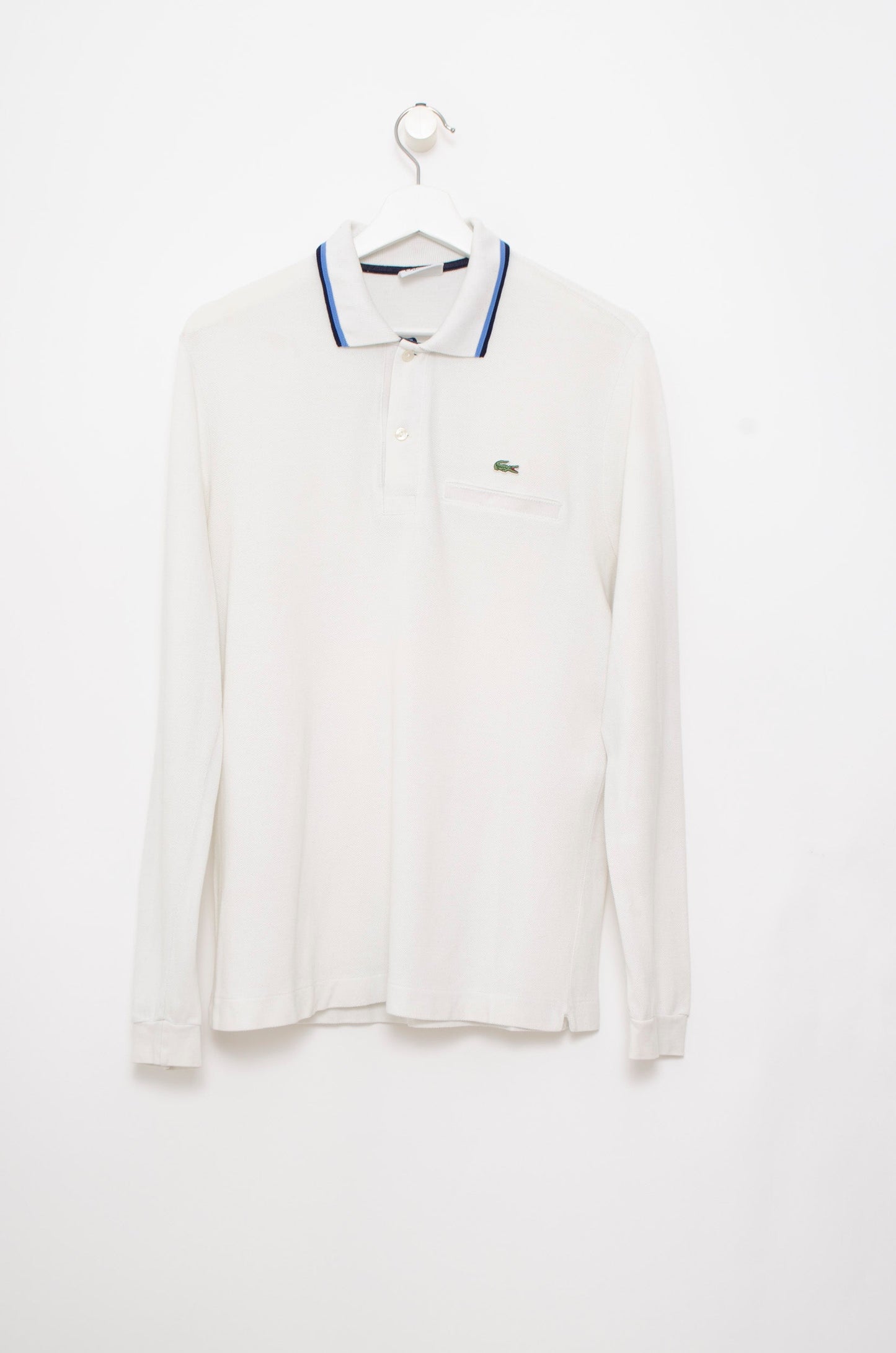 POLO LACOSTE MANGA LARGA BLANCO