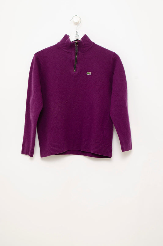 SUETER 3/4 ZIP LACOSTE DE PUNTO MORADO