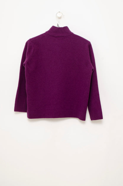 SUETER 3/4 ZIP LACOSTE DE PUNTO MORADO