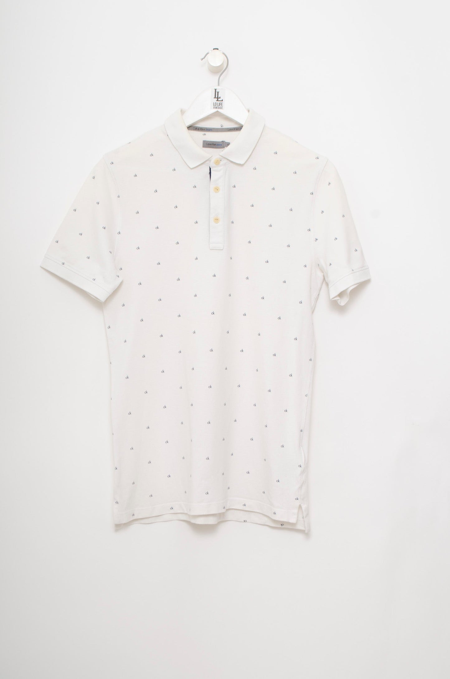 POLO CALVIN KLEIN BLANCO ESTAMPADO "CK"