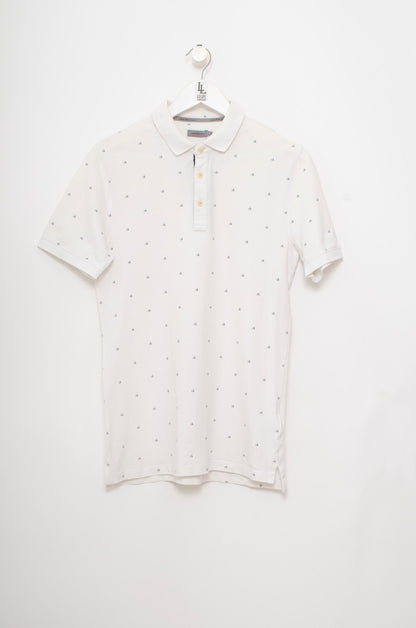 POLO CALVIN KLEIN BLANCO ESTAMPADO "CK"