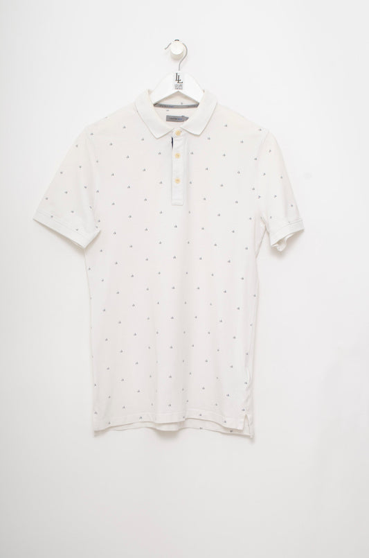 POLO CALVIN KLEIN BLANCO ESTAMPADO "CK"