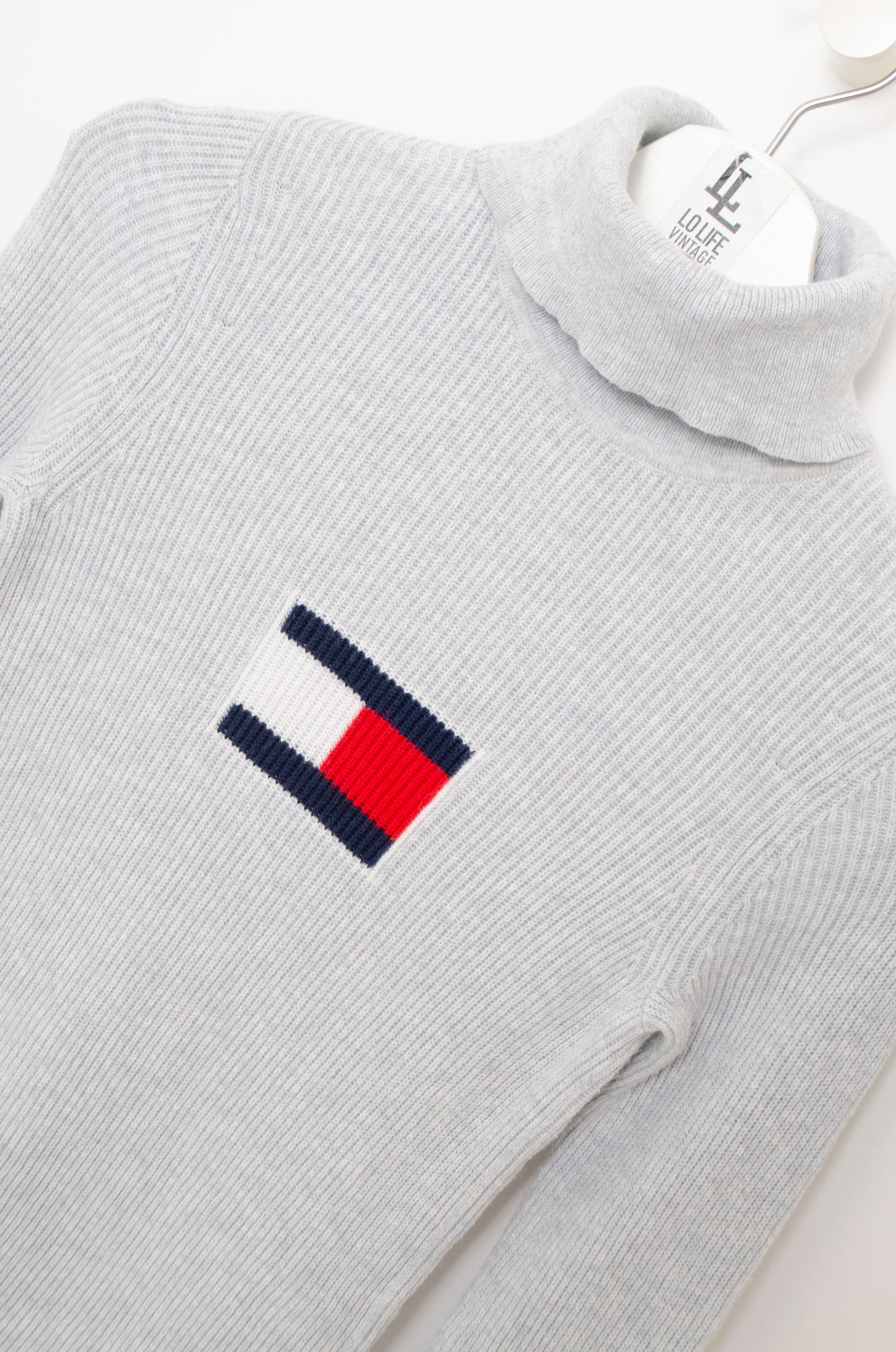 SUETER TOMMY HILFIGER GRIS CUELLO ALTO