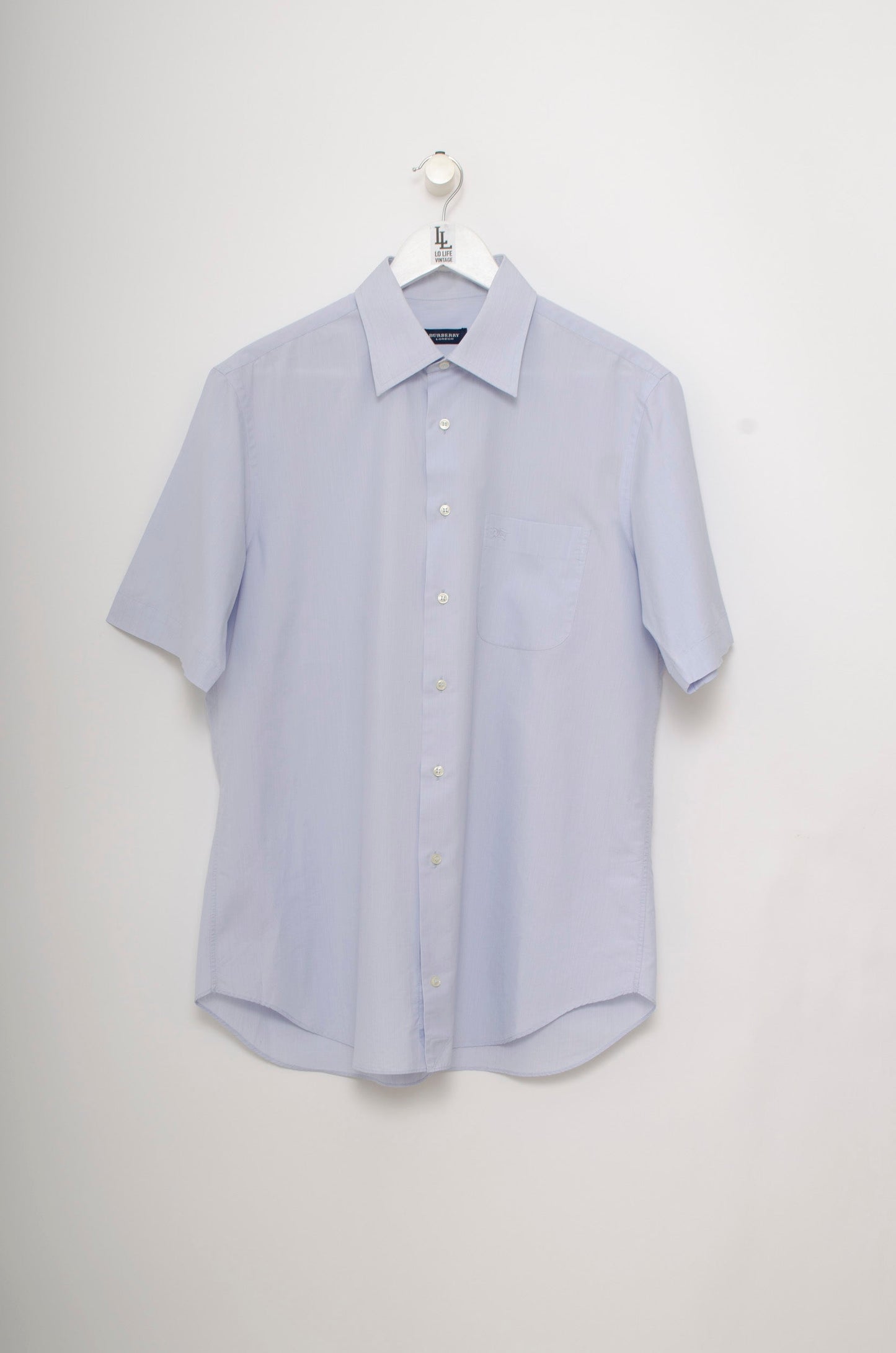 CAMISA CORTA BURBERRY AZUL