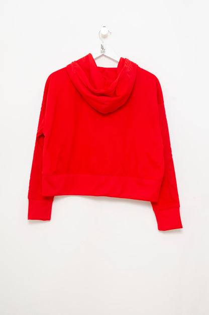 CHAMPION RED HOODIE CROP (NEW)