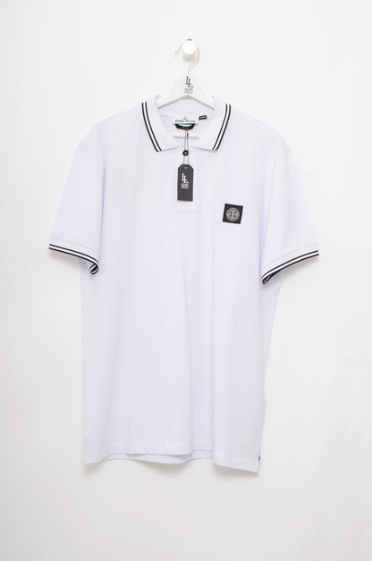 POLO BLANCO STONE ISLAND