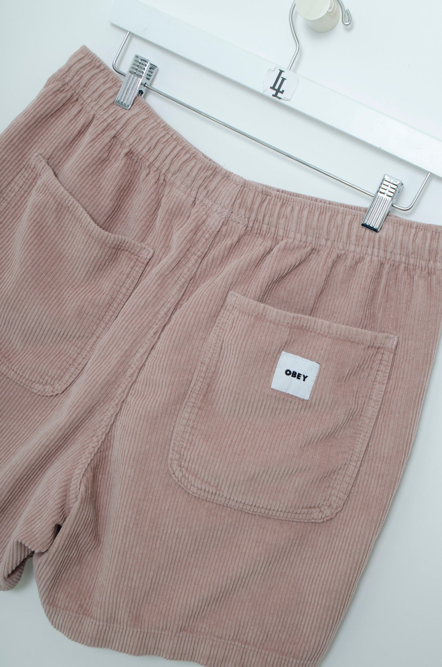 BERMUDAS OBEY CORD ROSA