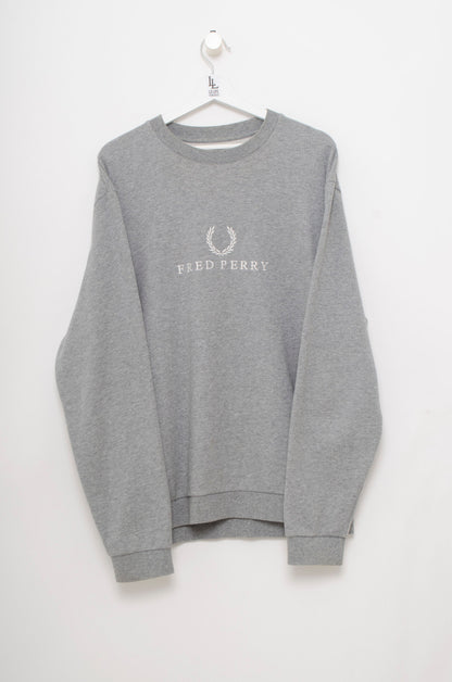 SUDADERA GRIS FRED PERRY