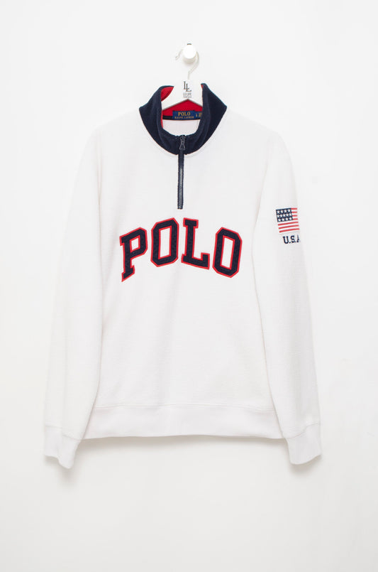 POLAR POLO RALPH LAUREN BLANCO 3/4 ZIP